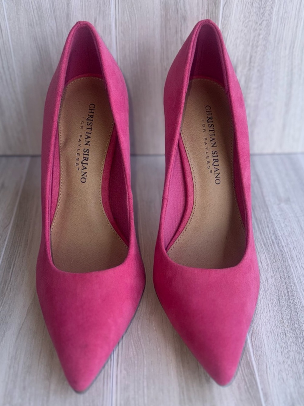 👠 Magenta Pointed-Toe Suede Heels - size 7 -  by Christian Siriano - Picture 5 of 8